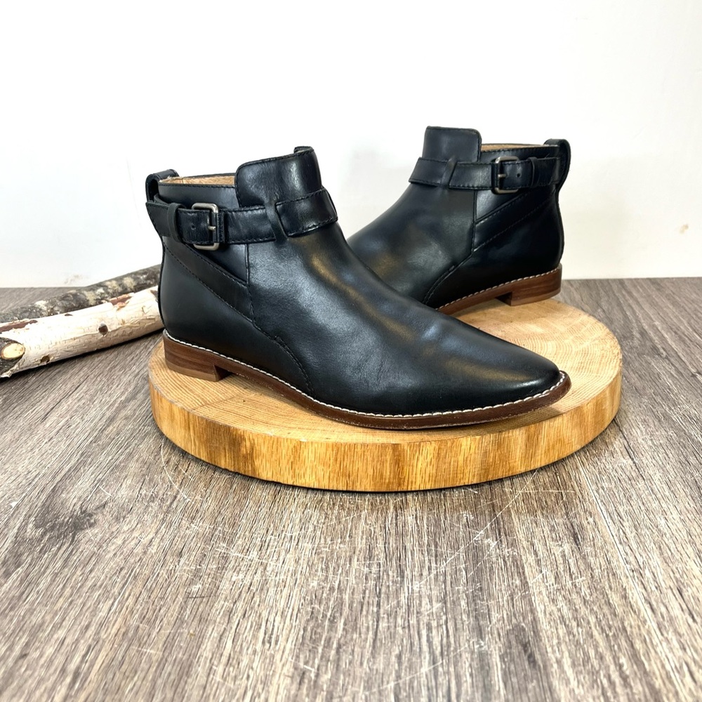 *Madewell | Darrin Black Leather Ankle Boots Size 6.5